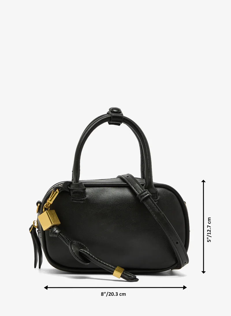 Ella Black Circular Crossbody With Top Handle for Women | Best Price UAE